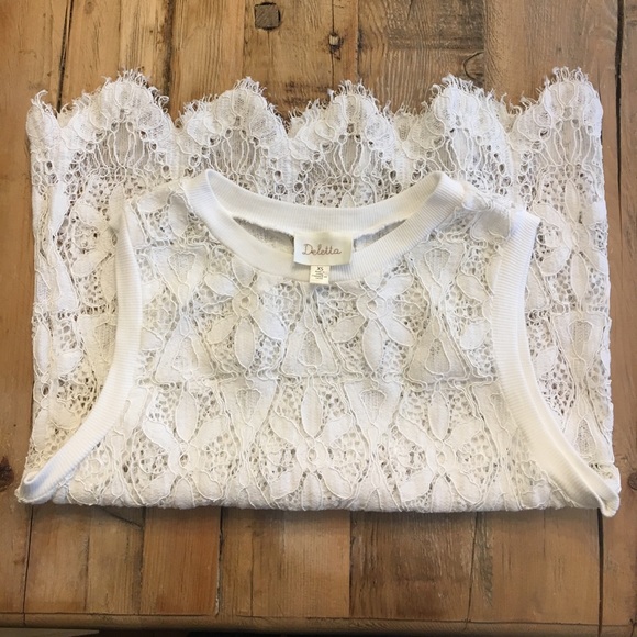 πHOST PICKπ Anthropologie Scalloped Lace Tank - Picture 6 of 7