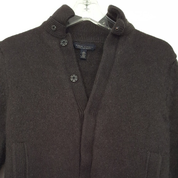 BANANA REPUBLIC fine merino wool bomber jacket XS - Picture 6 of 7