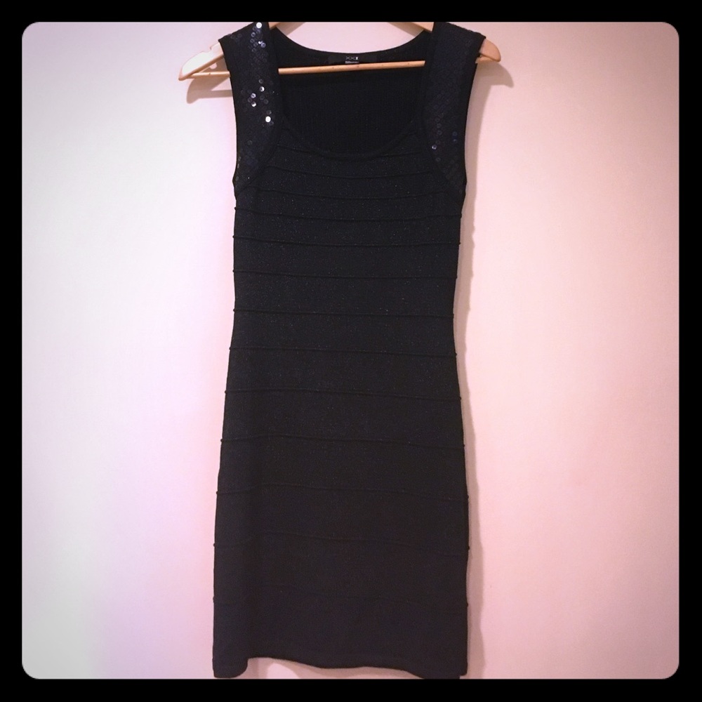 Sexy little black hip hugging dress