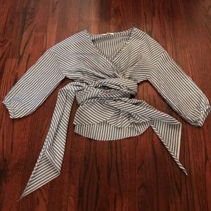 Wayf wrap top with bow