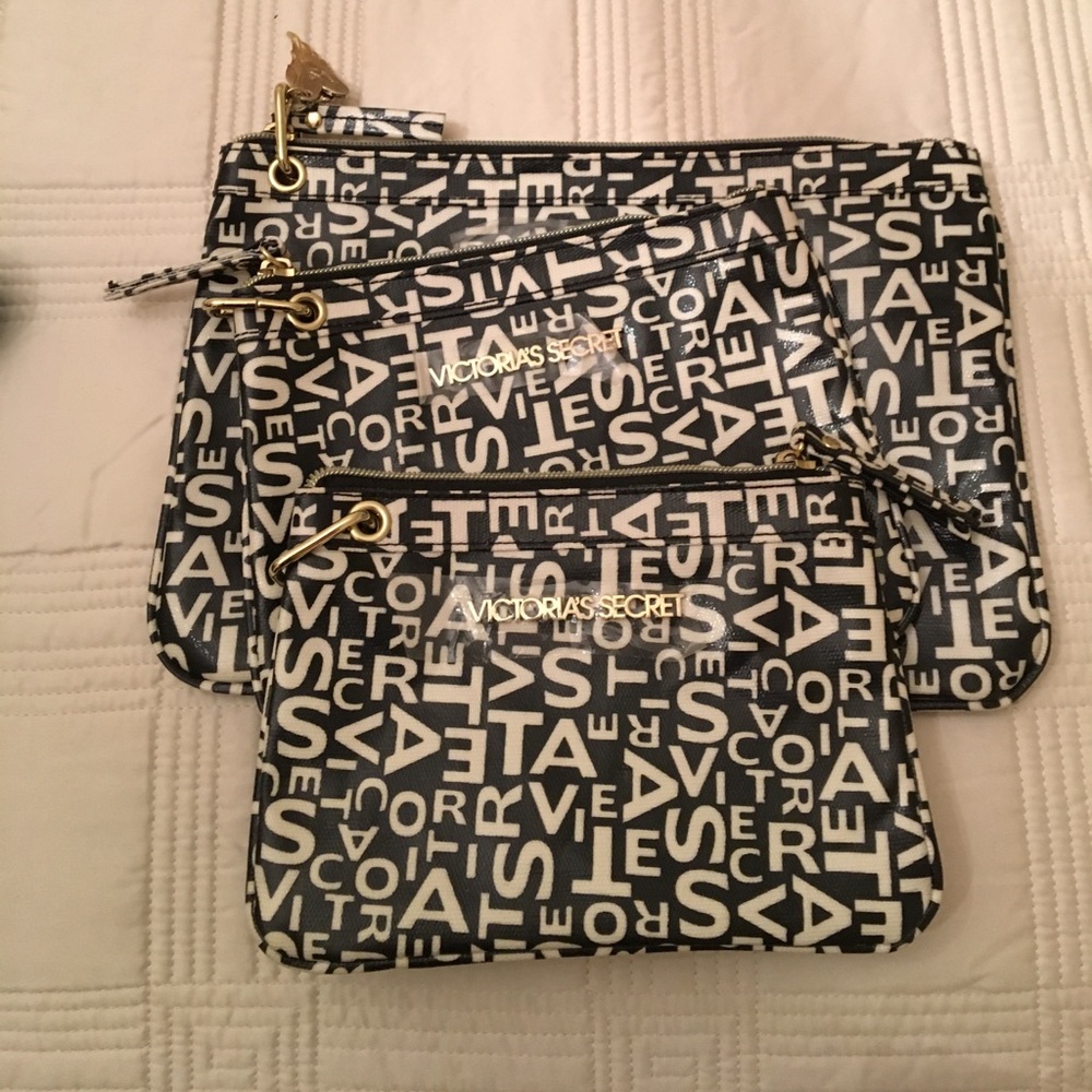 Victoria secret pouch set of three