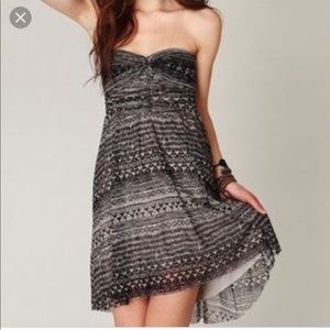 Free People Aztec strapless dress