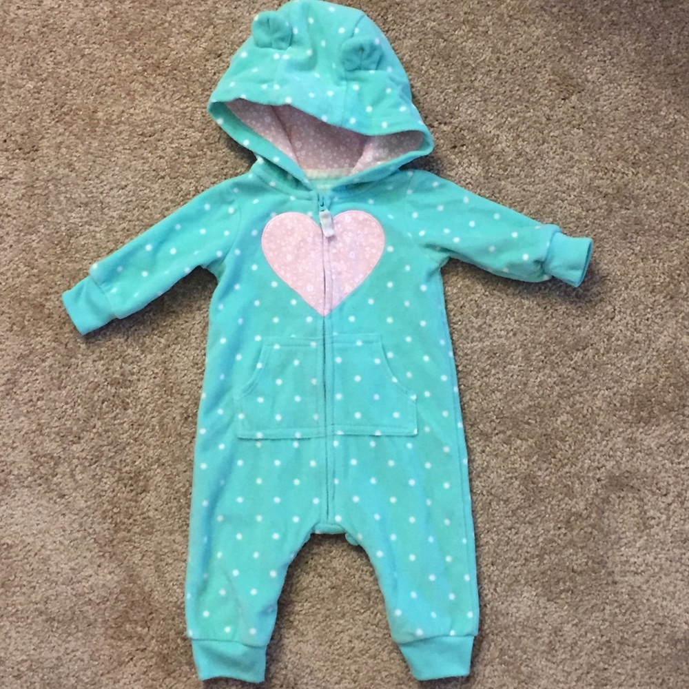 💕 Carter's Baby Girl Jumpsuit w/Hoodie 💕