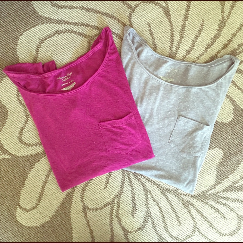 American Eagle Pair of Pocket Tee's