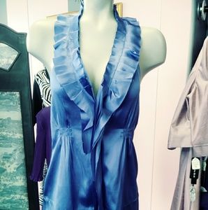 silk blue BCBG shirt