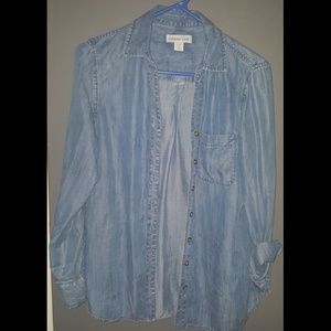 Super soft denim button up