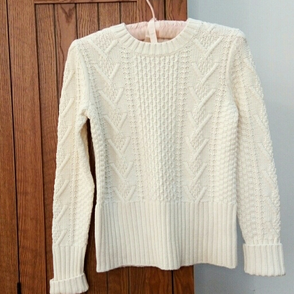 Gap Off White Cable Knit Sweater