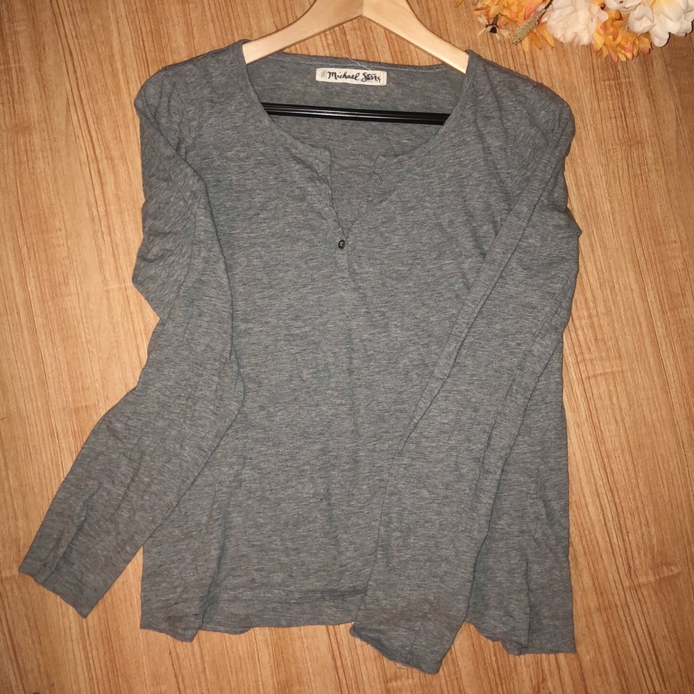 Michael Stars classic gray henley