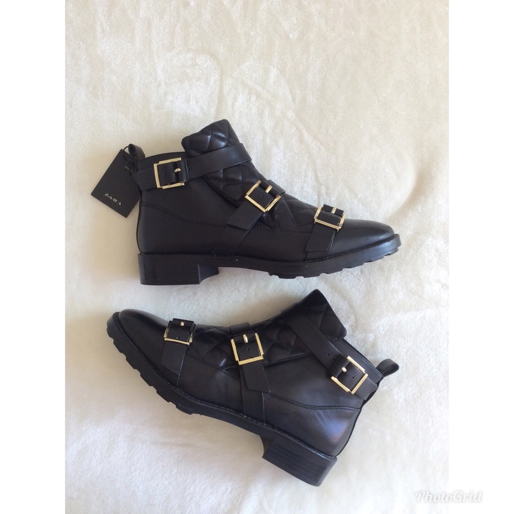 Zara Quilted ankle boots