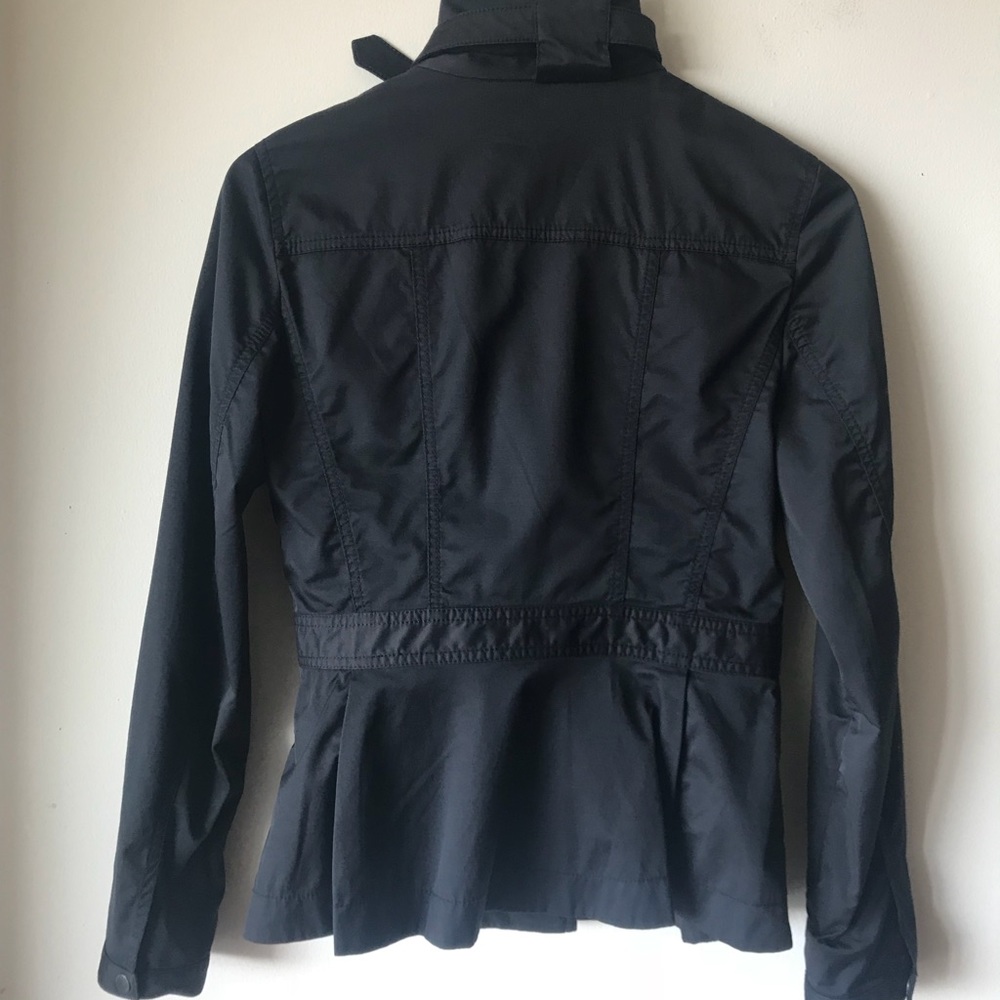 SOLDA/X Armani Exchange Black Peplum Moto Jacket M - Picture 8 of 8