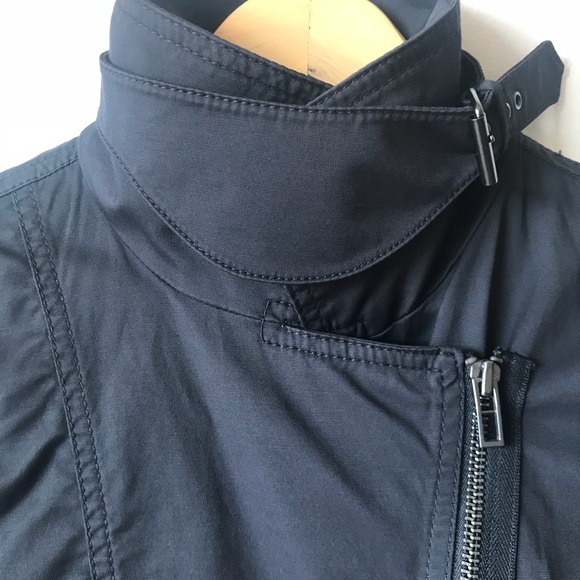 SOLDA/X Armani Exchange Black Peplum Moto Jacket M - Picture 7 of 8