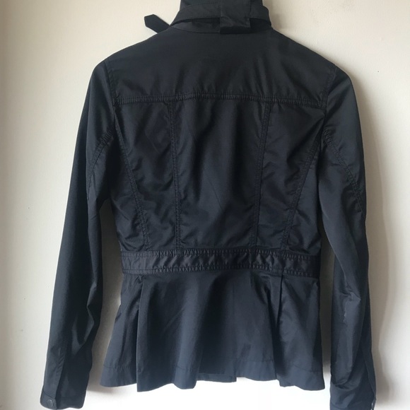 SOLDA/X Armani Exchange Black Peplum Moto Jacket M - Picture 8 of 8