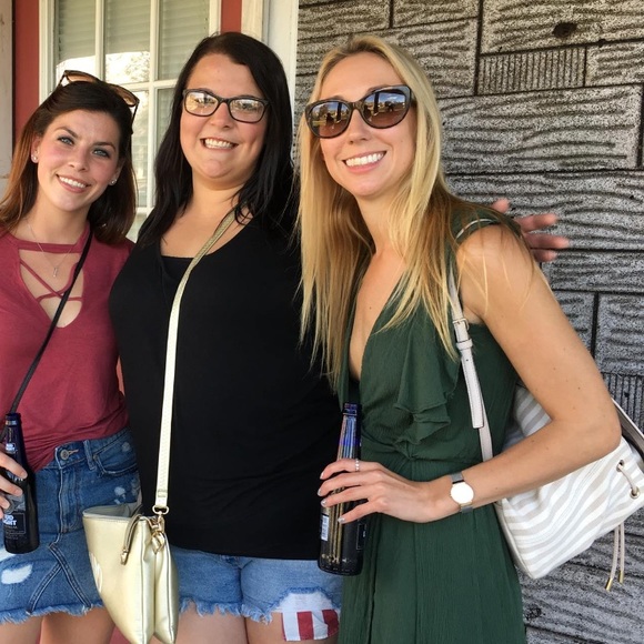 Olive Green High Low Dress/Romper - Picture 4 of 4