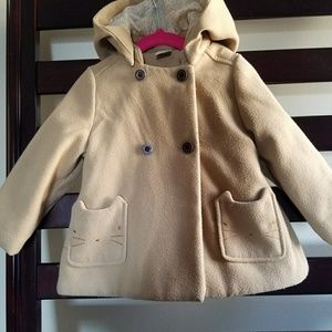H&M Baby Girl "Kitten" Wool Coat