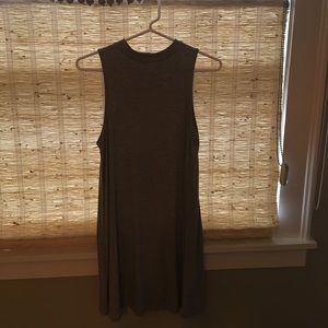 Gray Sleevless Knit Dress