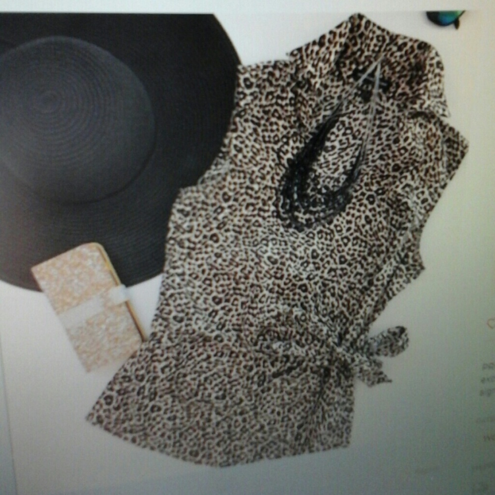 Express Leopard Print Sexy Top XS