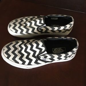Vans Chevron Print Slip Ons 7.5 women's