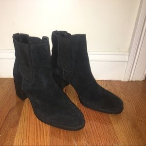 Sam Edelman block heal suede Chelsea booties