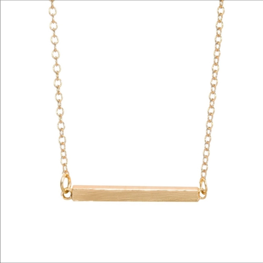 Bar on Chain Trend NWT Necklace in Gold or Silver - Picture 2 of 8