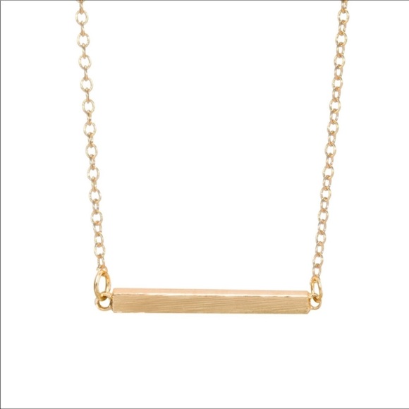 Bar on Chain Trend NWT Necklace in Gold or Silver - Picture 2 of 8
