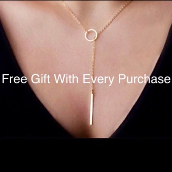 Bar on Chain Trend NWT Necklace in Gold or Silver - Picture 6 of 8