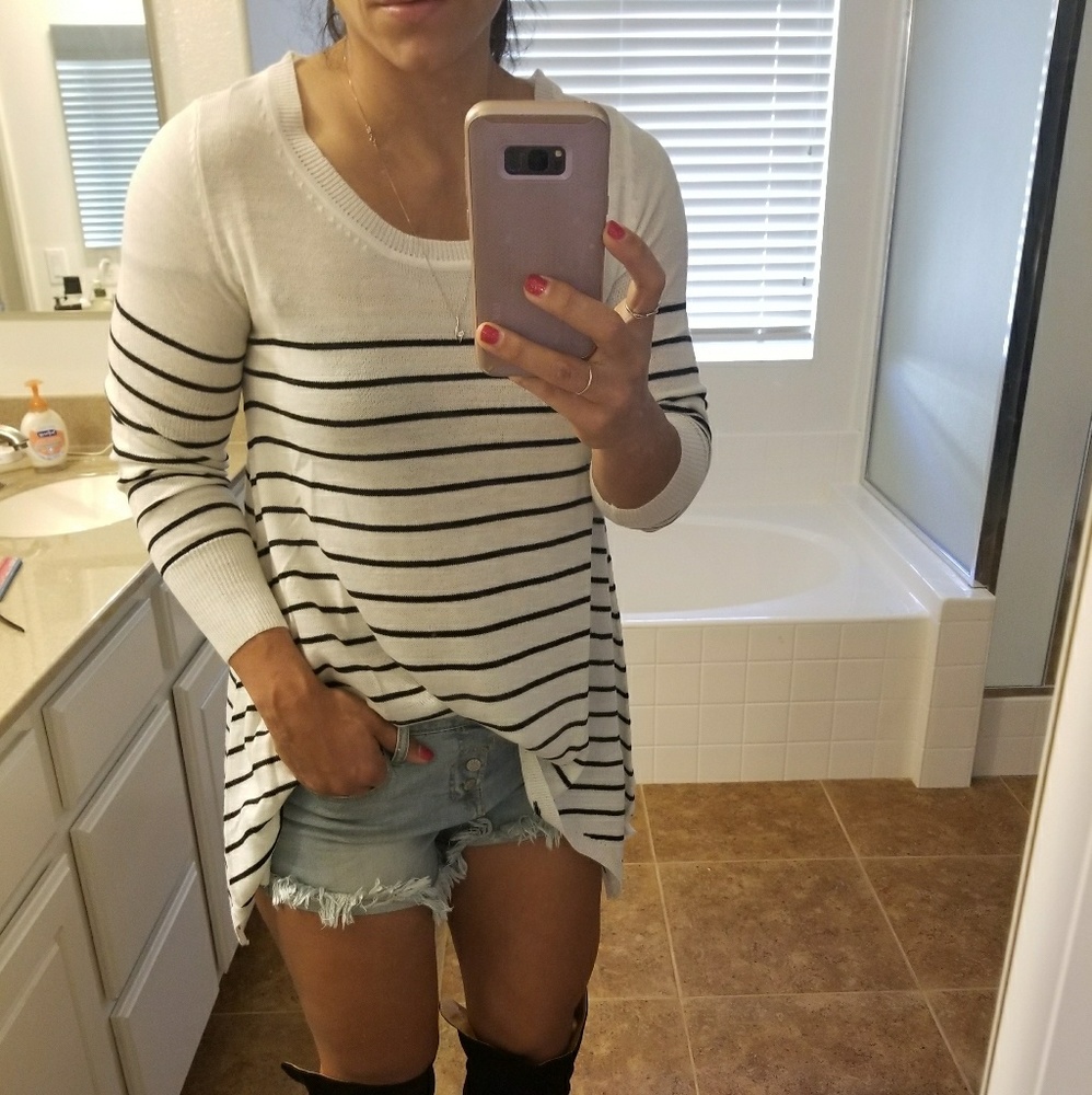 Striped cotton sweatshirt - Picture 2 of 4
