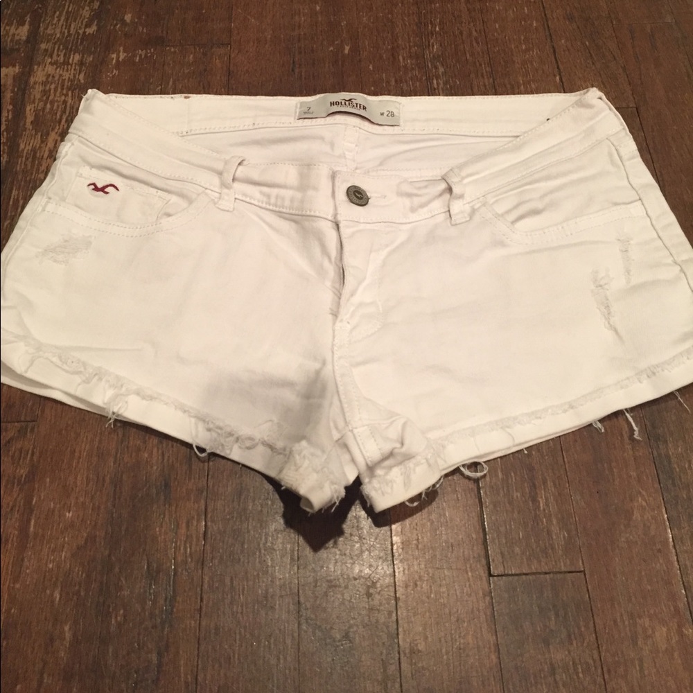 White Hollister Denim Shorts