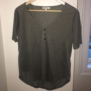 Madewell grey cotton Henley