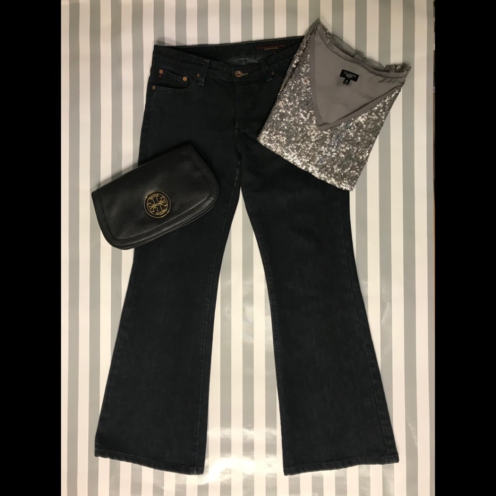 AG Adriano Goldschmied flare black jeans 29R