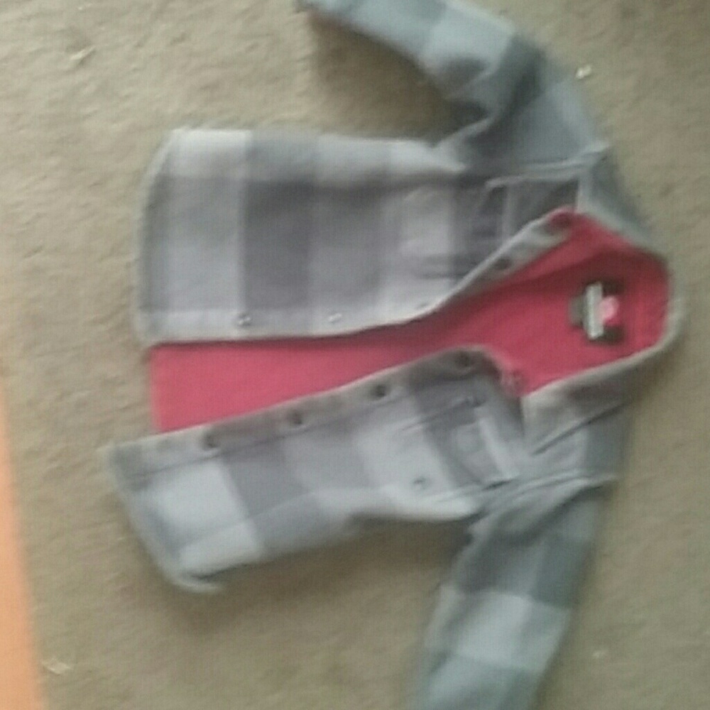 Quicksilver plaid button up coat size 18 months