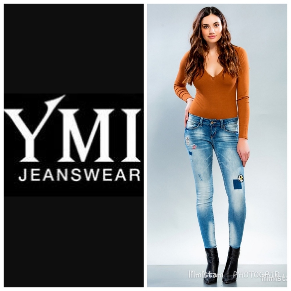 YMI Patched Skinny Jeans NWOT