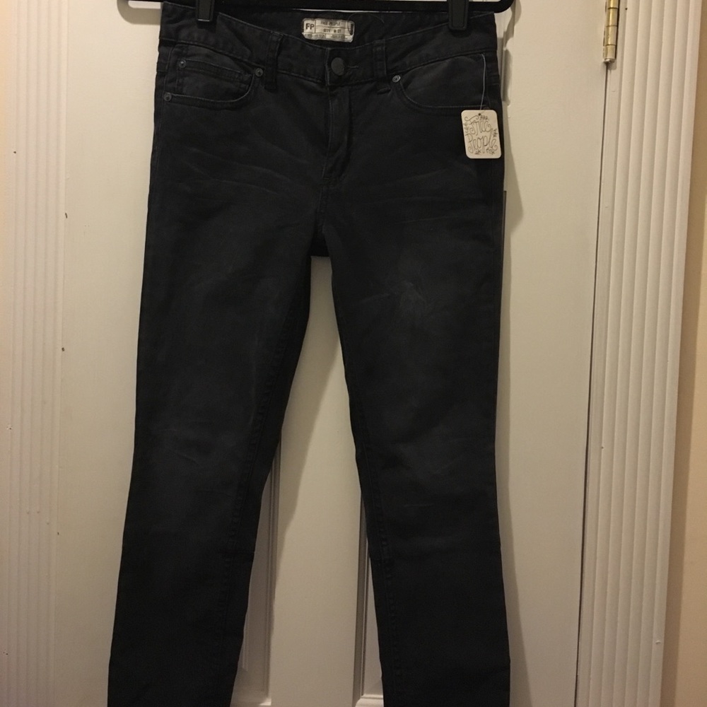 NWT Faded black crop denim - Free People