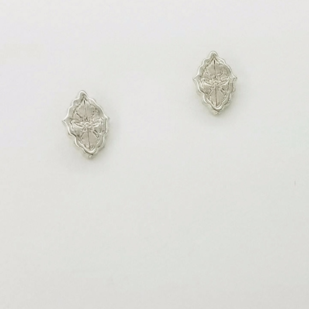 Sterling silver Lotus stud earrings