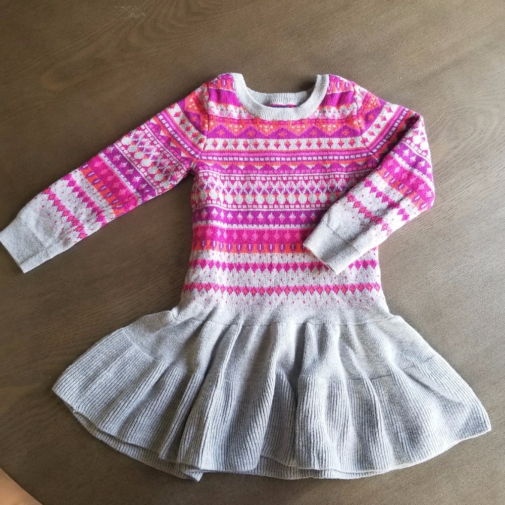 Baby Gap Size 3 Fair Isle Sweater Dress