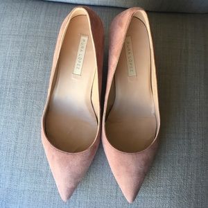 Light pink Pura Lopez platform heels