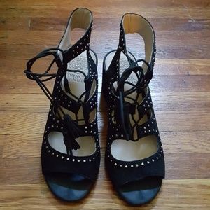 Black tie up sandels