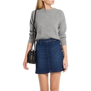 FRAME Rib Knit Crop Cashmere Sweater