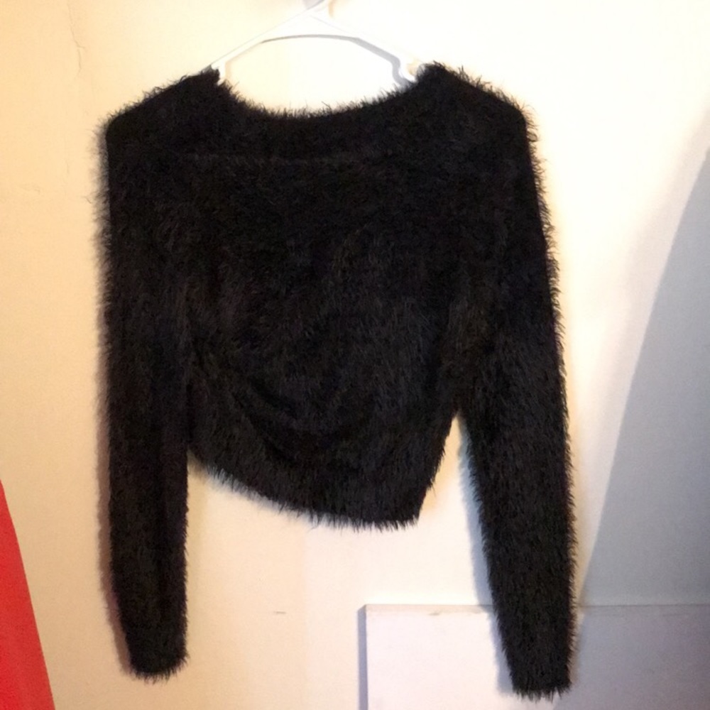 Fuzzy, long sleeve, Brandy Melville crop top