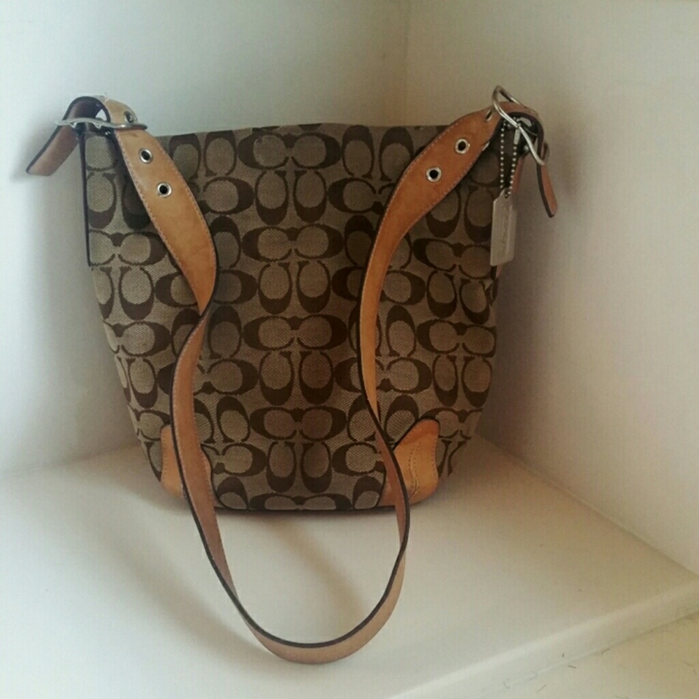Coach signature bucket bag