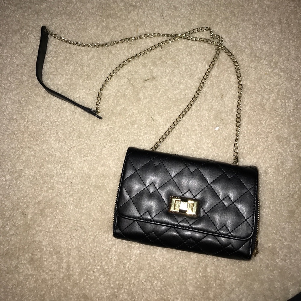Black over the shoulder purse
