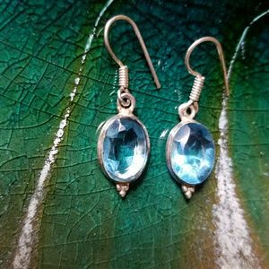 💥SALE💥 Blue Topaz Earrings In Sterling Silver