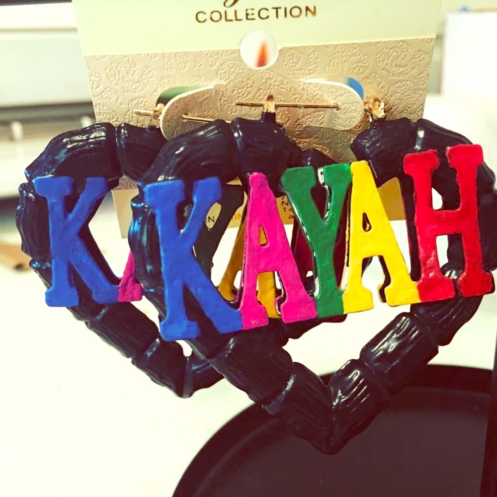 Personalized Earrings Customized Colors&Letters