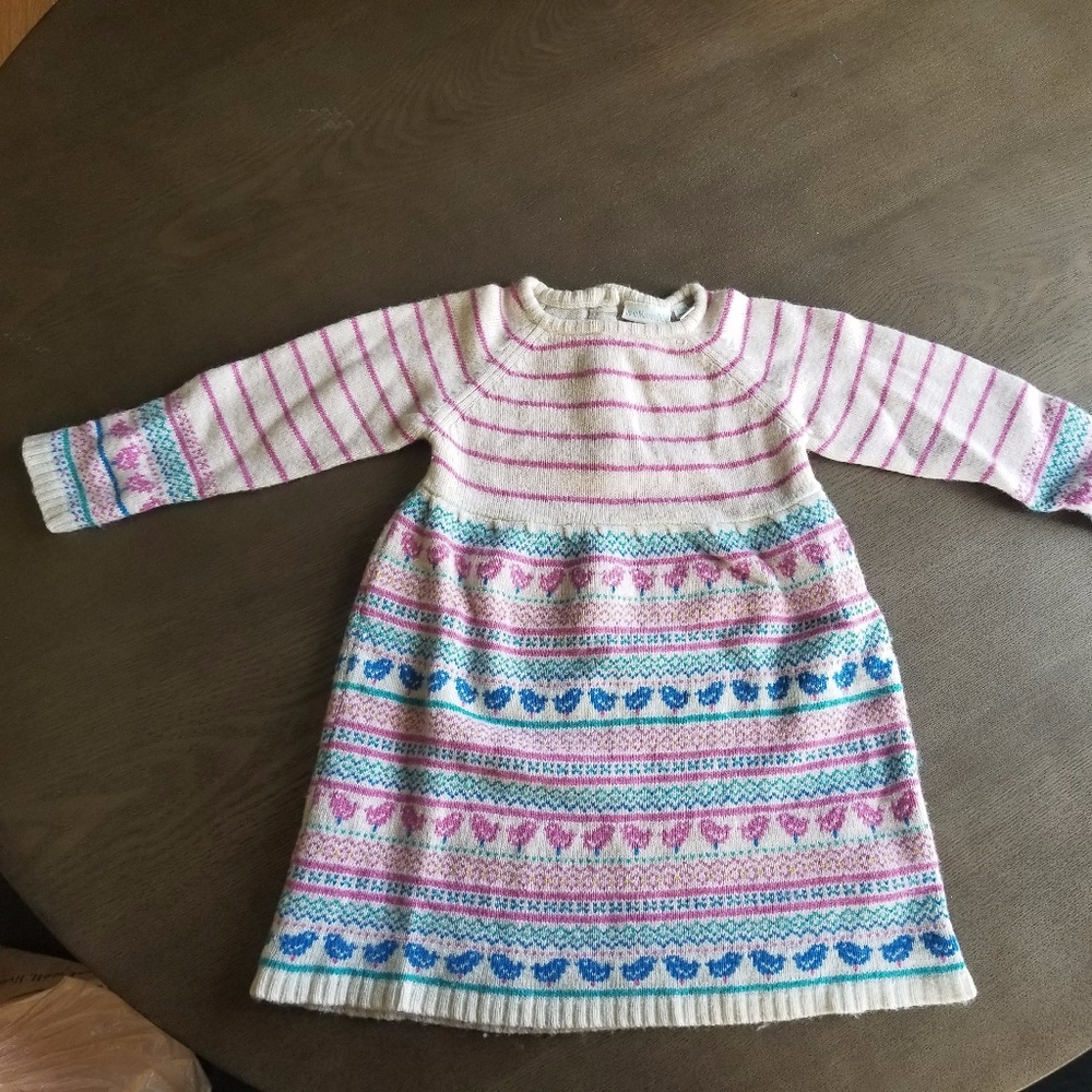 Jojo Maman Bebe Sweater Dress Size 2-3 Yrs