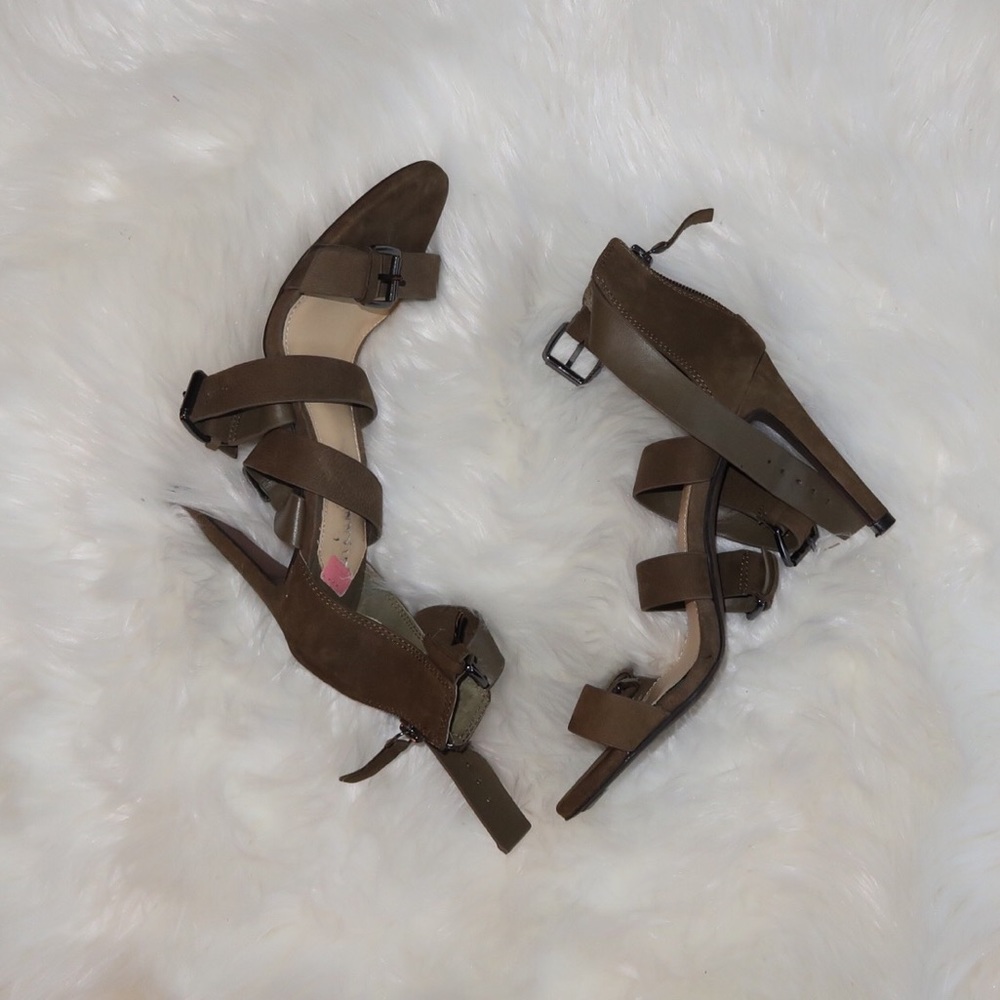 Gianni Bini military green heels.