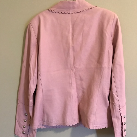 Vintage Pink Leather Jacket - Picture 3 of 3