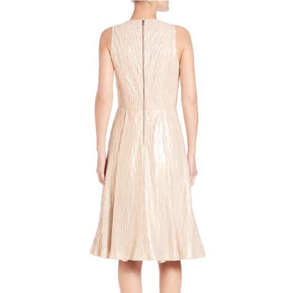 NWT Alice + Olivia Mindee Beige Faux Suede Dress - Picture 5 of 6