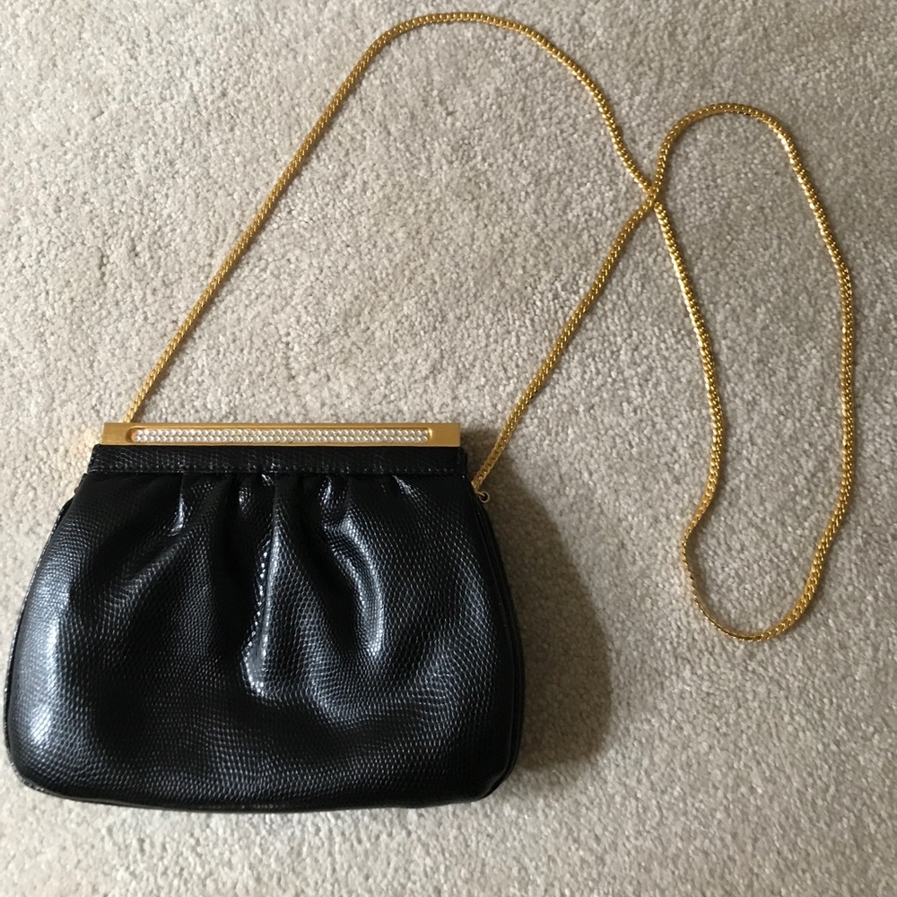 Black purse — faux skin