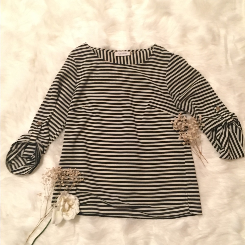 Calvin Klein striped blouse🌸