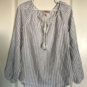 Striped Peasant Blouse