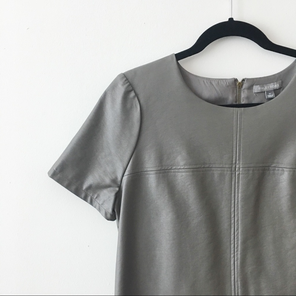 Faux Leather Dress